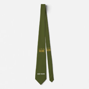 STYLISH MODERN CUSTOM ARMY GREEN VERIFIED BRANDED TIE