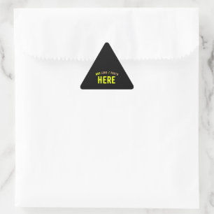 STYLISH MODERN CUSTOM BLACK VERIFIED BRANDED BAG TRIANGLE STICKER