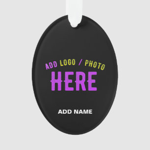 STYLISH MODERN CUSTOM BLACK VERIFIED BRANDED OVAL ORNAMENT
