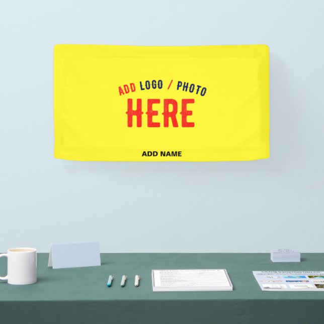 STYLISH MODERN CUSTOM BRIGHT YELLOW VERIFIED BRAND BANNER (Tradeshow)