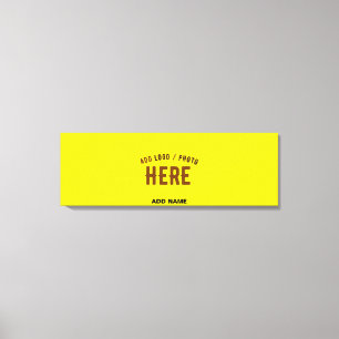 STYLISH MODERN CUSTOM BRIGHT YELLOW VERIFIED BRAND CANVAS PRINT
