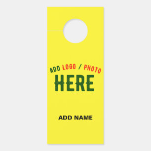 STYLISH MODERN CUSTOM BRIGHT YELLOW VERIFIED BRAND DOOR HANGER