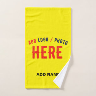 STYLISH MODERN CUSTOM BRIGHT YELLOW VERIFIED BRAND HAND TOWEL