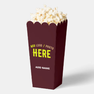 STYLISH MODERN CUSTOM BROWN BRAND POPCORN FAVOUR BOX