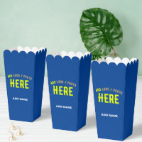STYLISH MODERN CUSTOM COBALT BLUE BRANDED POPCORN