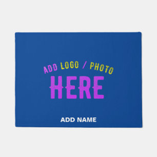 STYLISH MODERN CUSTOM COBALT BLUE VERIFIED BRANDED DOORMAT