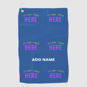 STYLISH MODERN CUSTOM COBALT BLUE VERIFIED BRANDED GOLF TOWEL