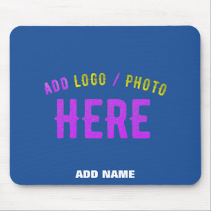 STYLISH MODERN CUSTOM COBALT BLUE VERIFIED BRANDED MOUSE MAT