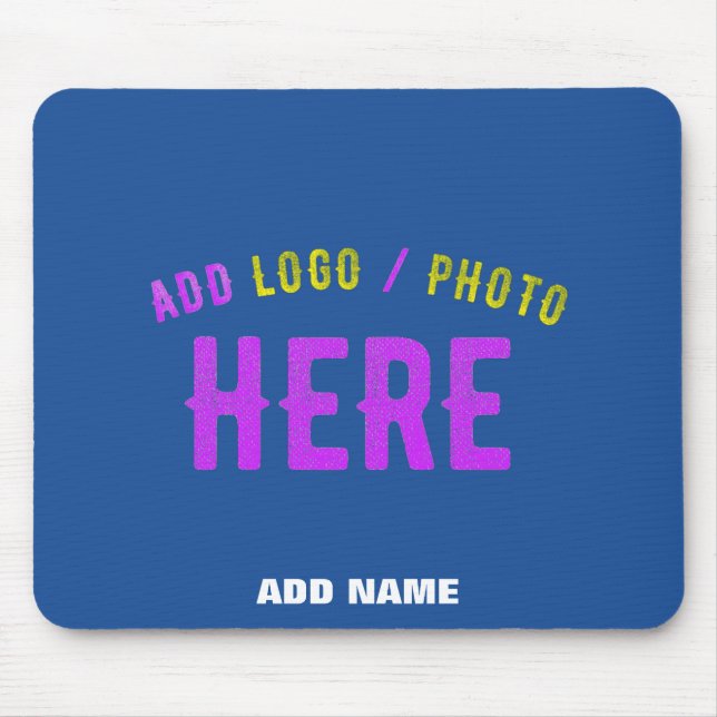 STYLISH MODERN CUSTOM COBALT BLUE VERIFIED BRANDED MOUSE MAT (Front)
