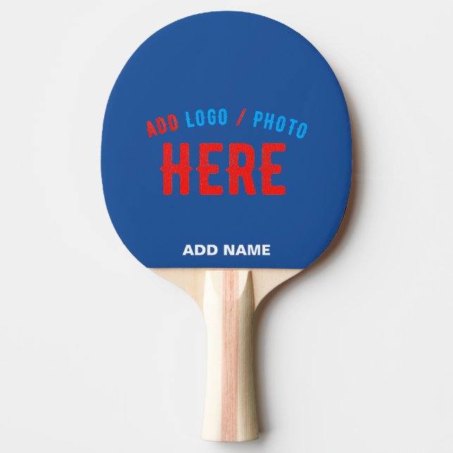 STYLISH MODERN CUSTOM COBALT BLUE VERIFIED BRANDED PING PONG PADDLE (Front)