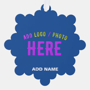 STYLISH MODERN CUSTOM COBALT BLUE VERIFIED BRANDED TREE DECORATION CARD