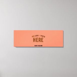 STYLISH MODERN CUSTOM CORAL ORANGE VERIFIED BRAND CANVAS PRINT