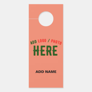 STYLISH MODERN CUSTOM CORAL ORANGE VERIFIED BRAND DOOR HANGER