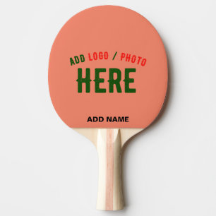 STYLISH MODERN CUSTOM CORAL ORANGE VERIFIED BRAND PING PONG PADDLE
