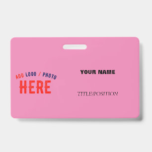 STYLISH MODERN CUSTOM CUTE HOT PINK VERIFIED BRAND ID BADGE