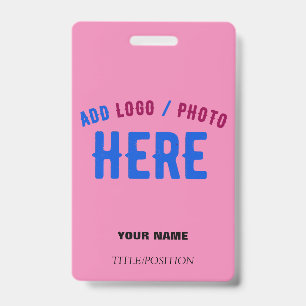 STYLISH MODERN CUSTOM CUTE HOT PINK VERIFIED BRAND ID BADGE