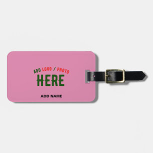 STYLISH MODERN CUSTOM CUTE HOT PINK VERIFIED BRAND LUGGAGE TAG