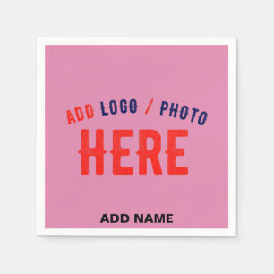 STYLISH MODERN CUSTOM CUTE HOT PINK VERIFIED BRAND NAPKIN