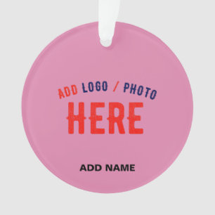 STYLISH MODERN CUSTOM CUTE HOT PINK VERIFIED BRAND ORNAMENT