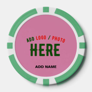 STYLISH MODERN CUSTOM CUTE HOT PINK VERIFIED BRAND POKER CHIPS