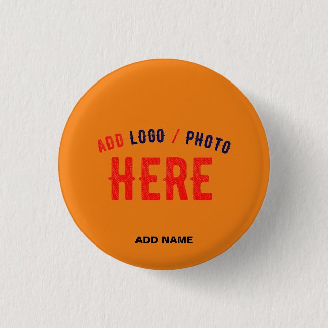 STYLISH MODERN CUSTOM DARK ORANGE VERIFIED BRANDED 3 CM ROUND BADGE (Front)