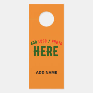 STYLISH MODERN CUSTOM DARK ORANGE VERIFIED BRANDED DOOR HANGER