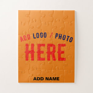 STYLISH MODERN CUSTOM DARK ORANGE VERIFIED BRANDED JIGSAW PUZZLE