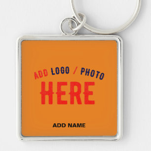 STYLISH MODERN CUSTOM DARK ORANGE VERIFIED BRANDED KEY RING