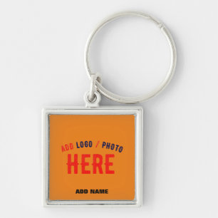 STYLISH MODERN CUSTOM DARK ORANGE VERIFIED BRANDED KEY RING