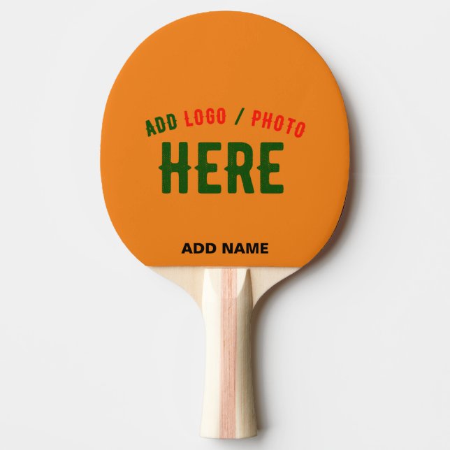 STYLISH MODERN CUSTOM DARK ORANGE VERIFIED BRANDED PING PONG PADDLE (Front)