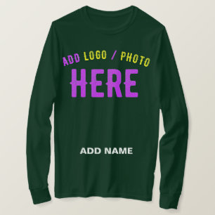 STYLISH MODERN CUSTOM DEEP FOREST GREEN BRANDED T-Shirt