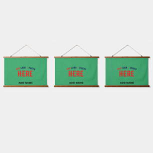 STYLISH MODERN CUSTOM EMERALD GREEN VERIFIED BRAND HANGING TAPESTRY