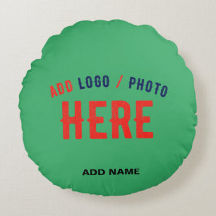 STYLISH MODERN CUSTOM EMERALD GREEN VERIFIED BRAND ROUND CUSHION