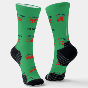 STYLISH MODERN CUSTOM EMERALD GREEN VERIFIED BRAND SOCKS