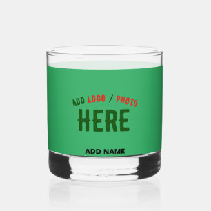 STYLISH MODERN CUSTOM EMERALD GREEN VERIFIED BRAND WHISKEY GLASS