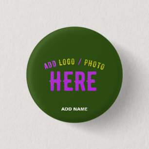 STYLISH MODERN CUSTOM FOREST GREEN VERIFIED BRAND 3 CM ROUND BADGE
