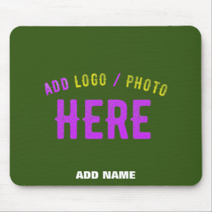 STYLISH MODERN CUSTOM FOREST GREEN VERIFIED BRAND MOUSE MAT