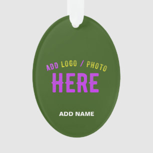 STYLISH MODERN CUSTOM FOREST GREEN VERIFIED BRAND ORNAMENT