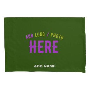 STYLISH MODERN CUSTOM FOREST GREEN VERIFIED BRAND PILLOWCASE