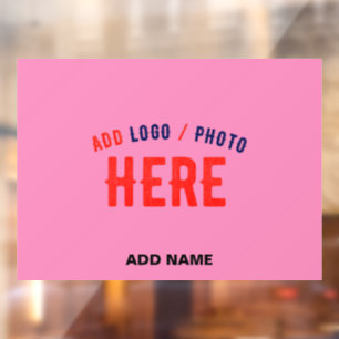 STYLISH MODERN CUSTOM HOT PINK VERIFIED BRAND WINDOW CLING