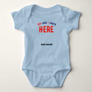 STYLISH MODERN CUSTOM LIGHT BLUE VERIFIED BRANDED BABY BODYSUIT