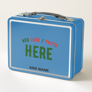 STYLISH MODERN CUSTOM LIGHT BLUE VERIFIED BRANDED METAL LUNCH BOX