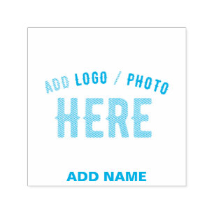 STYLISH MODERN CUSTOM LIGHT BLUE VERIFIED BRANDED SELF-INKING STAMP