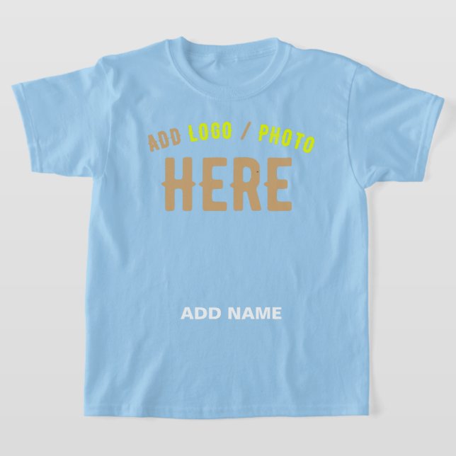 STYLISH MODERN CUSTOM LIGHT BLUE VERIFIED BRANDED T-Shirt (Laydown)