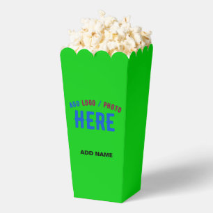 STYLISH MODERN CUSTOM LIME GREEN BRANDED POPCORN FAVOUR BOX