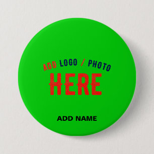 STYLISH MODERN CUSTOM LIME GREEN VERIFIED BRANDED 7.5 CM ROUND BADGE
