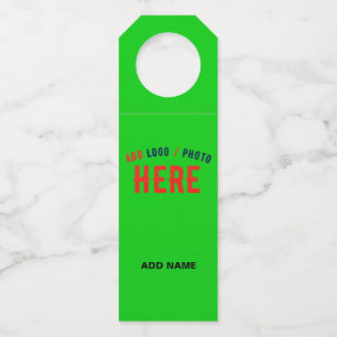 STYLISH MODERN CUSTOM LIME GREEN VERIFIED BRANDED BOTTLE TAG