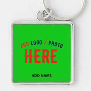 STYLISH MODERN CUSTOM LIME GREEN VERIFIED BRANDED KEY RING