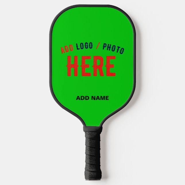 STYLISH MODERN CUSTOM LIME GREEN VERIFIED BRANDED PICKLEBALL PADDLE (Front)