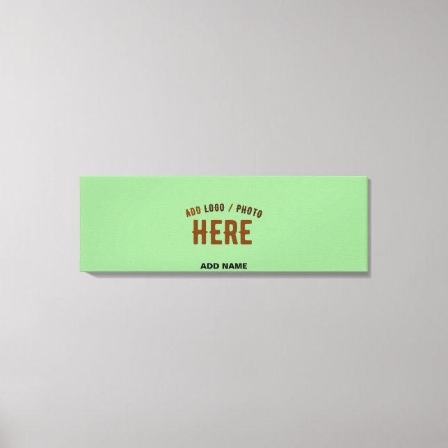 STYLISH MODERN CUSTOM MINT GREEN VERIFIED BRANDED CANVAS PRINT (Front)